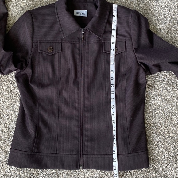 Hiroko lightweight lined jacket with front button pocket detail. Women’s size M - Picture 10 of 10